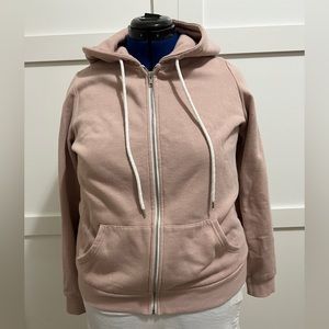 Forever 21 Plus Size Dusty Rose Zippered Hoodie
